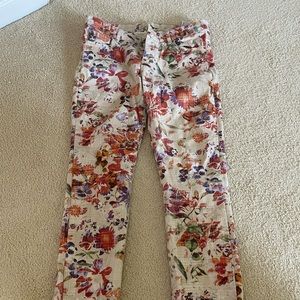 Zara Denim floral pants